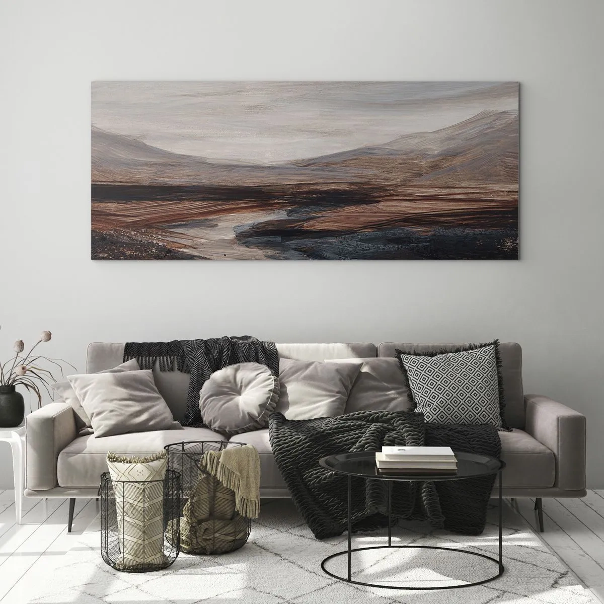 Obraz na szkle - Spokojna dolina - 100x40 cm