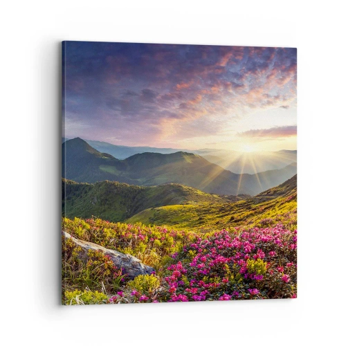 Obraz na płótnie - Świeżość górskiego poranka - 70x70 cm