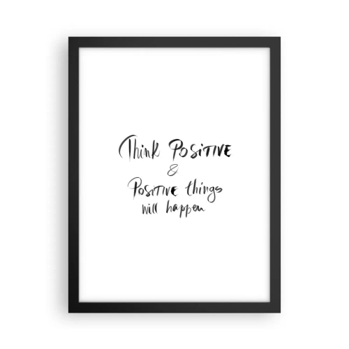 Plakat w czarnej ramie - Jak żyć? - 30x40 cm