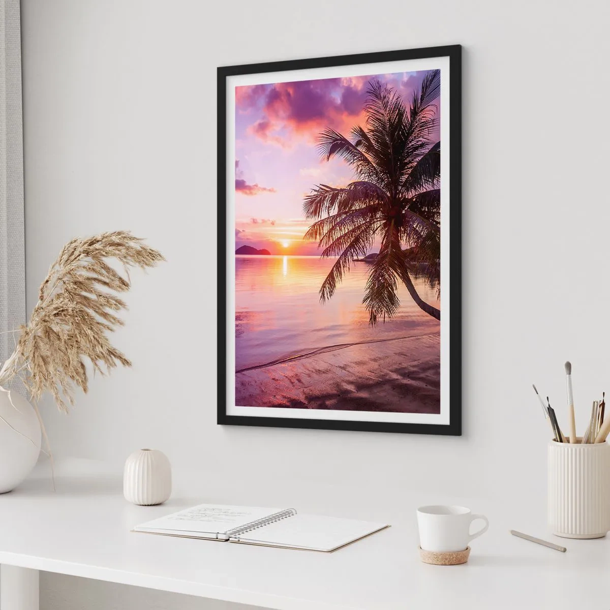 Plakat w czarnej ramie - Błogość aż po horyzont - 30x40 cm