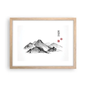 Plakat w ramie jasny dąb - Za dalą dal - 40x30 cm