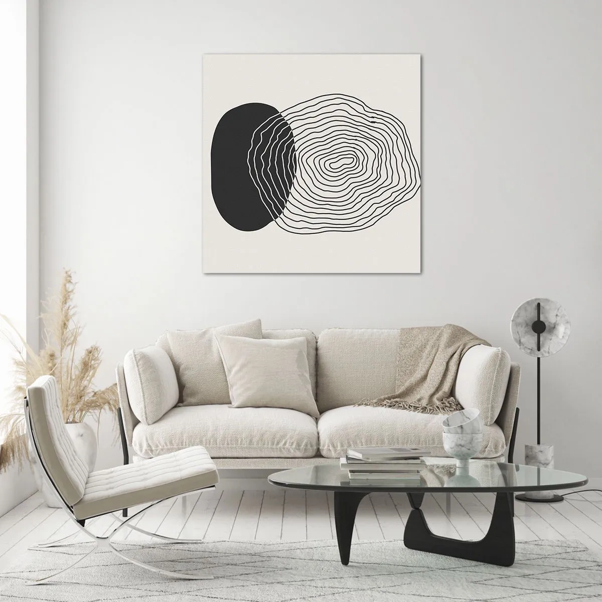 Obraz na szkle - Trwanie i drganie - 30x30 cm