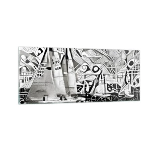 Obraz na szkle - Między falami - 100x40 cm