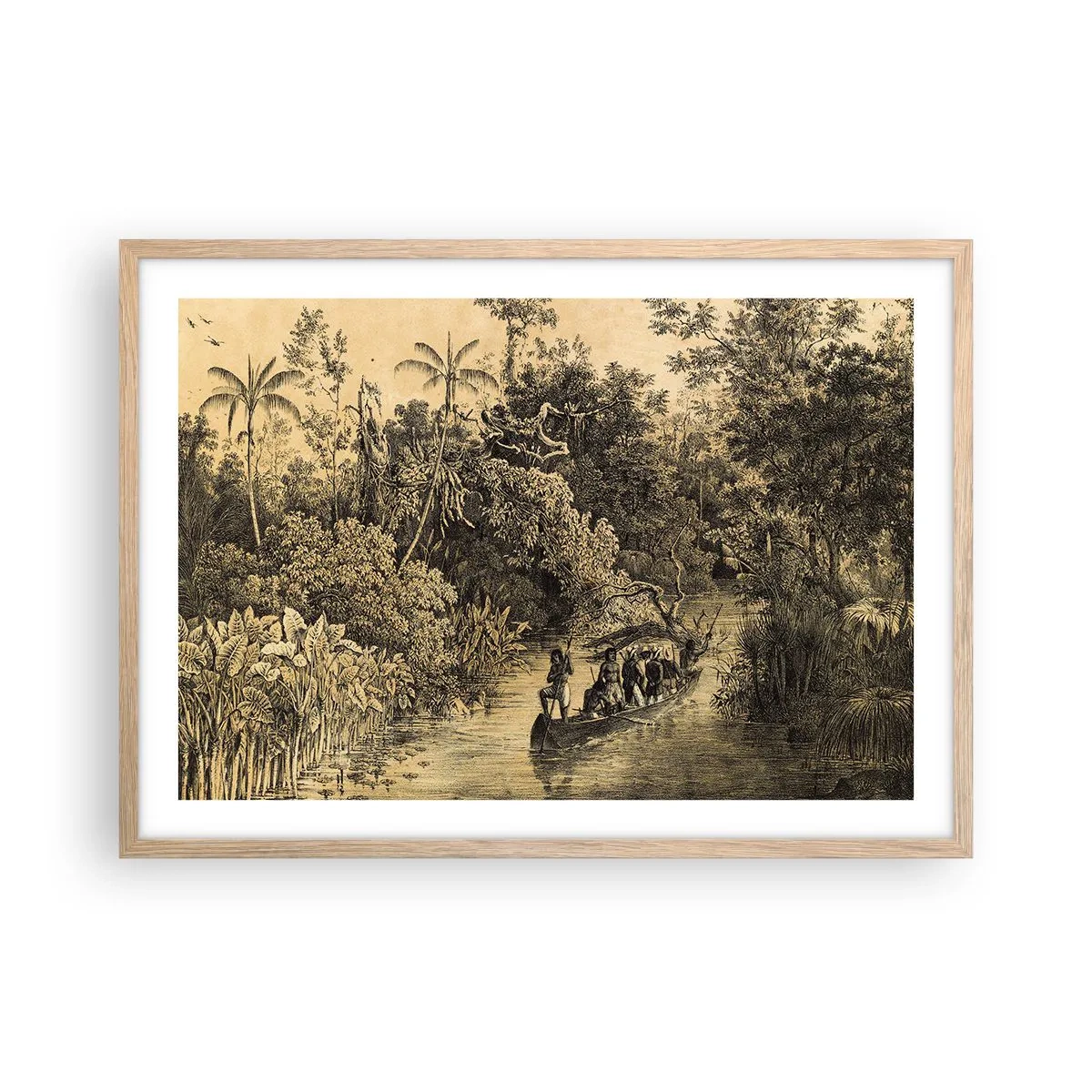 Plakat w ramie jasny dąb - Wyprawa do źródła - 70x50 cm