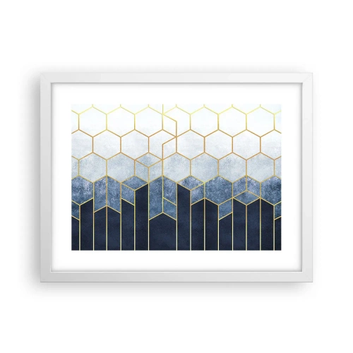 Plakat w białej ramie - Kompozycja w synkopowym rytmie - 40x30 cm