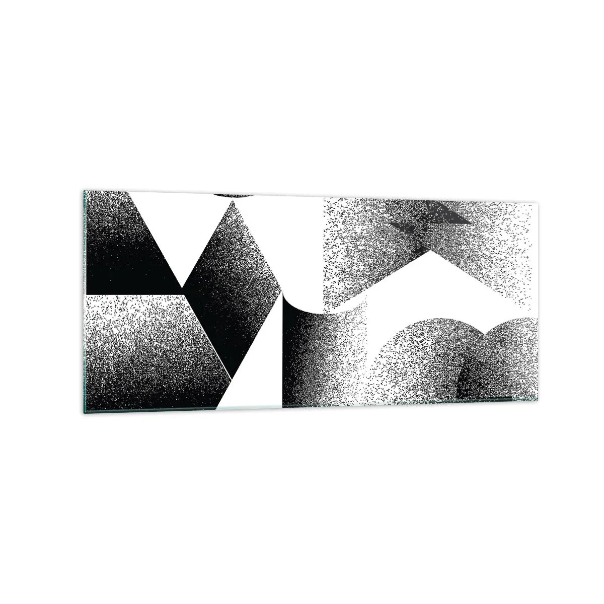 Obraz na szkle - Geometria złożona z kątów i owalnych kształtów - 120x50cm - Kąty i owale - Nowoczesna dekoracja ścienna do salonu i sypialni ARTTOR