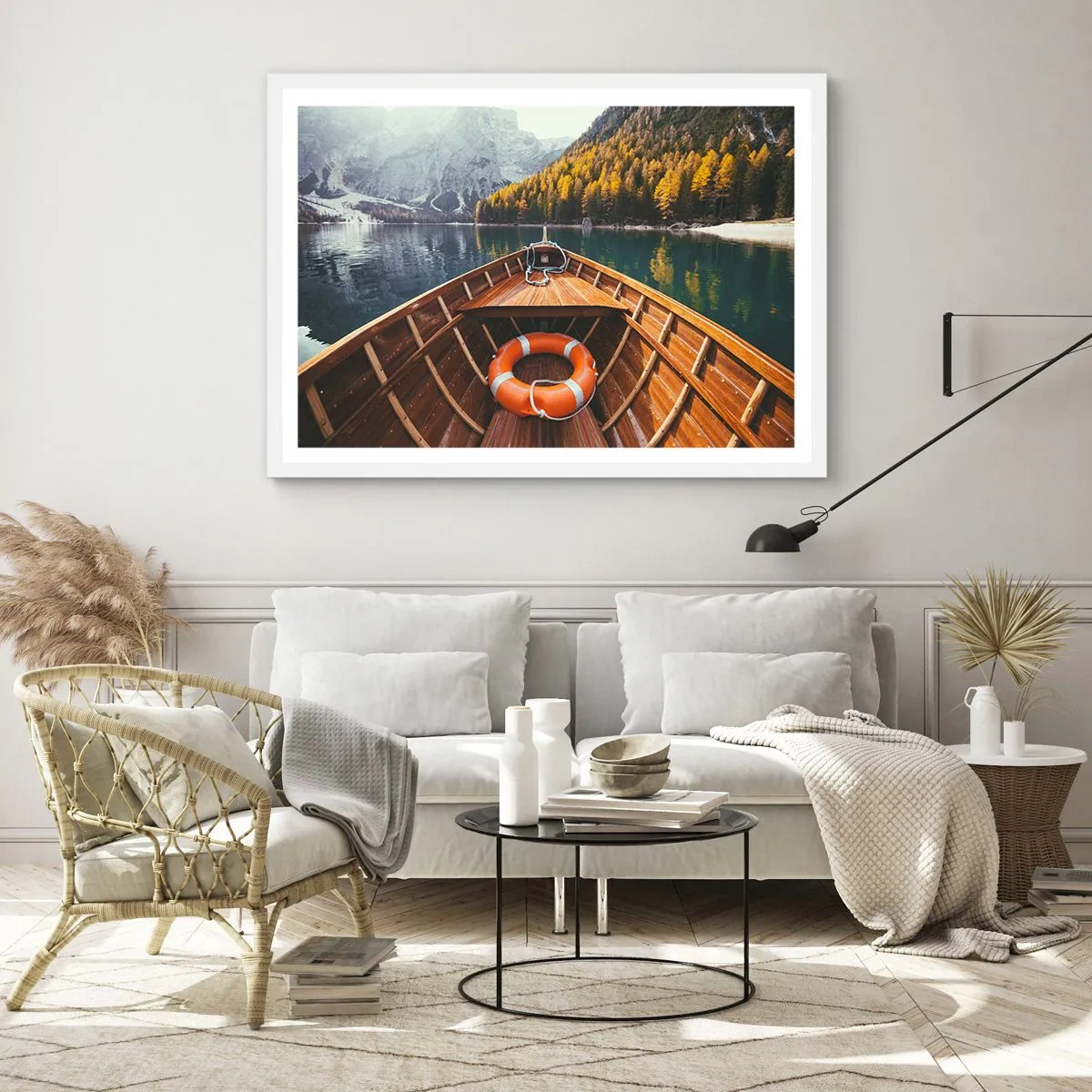 Plakat w białej ramie - Górska wycieczka - 40x30 cm