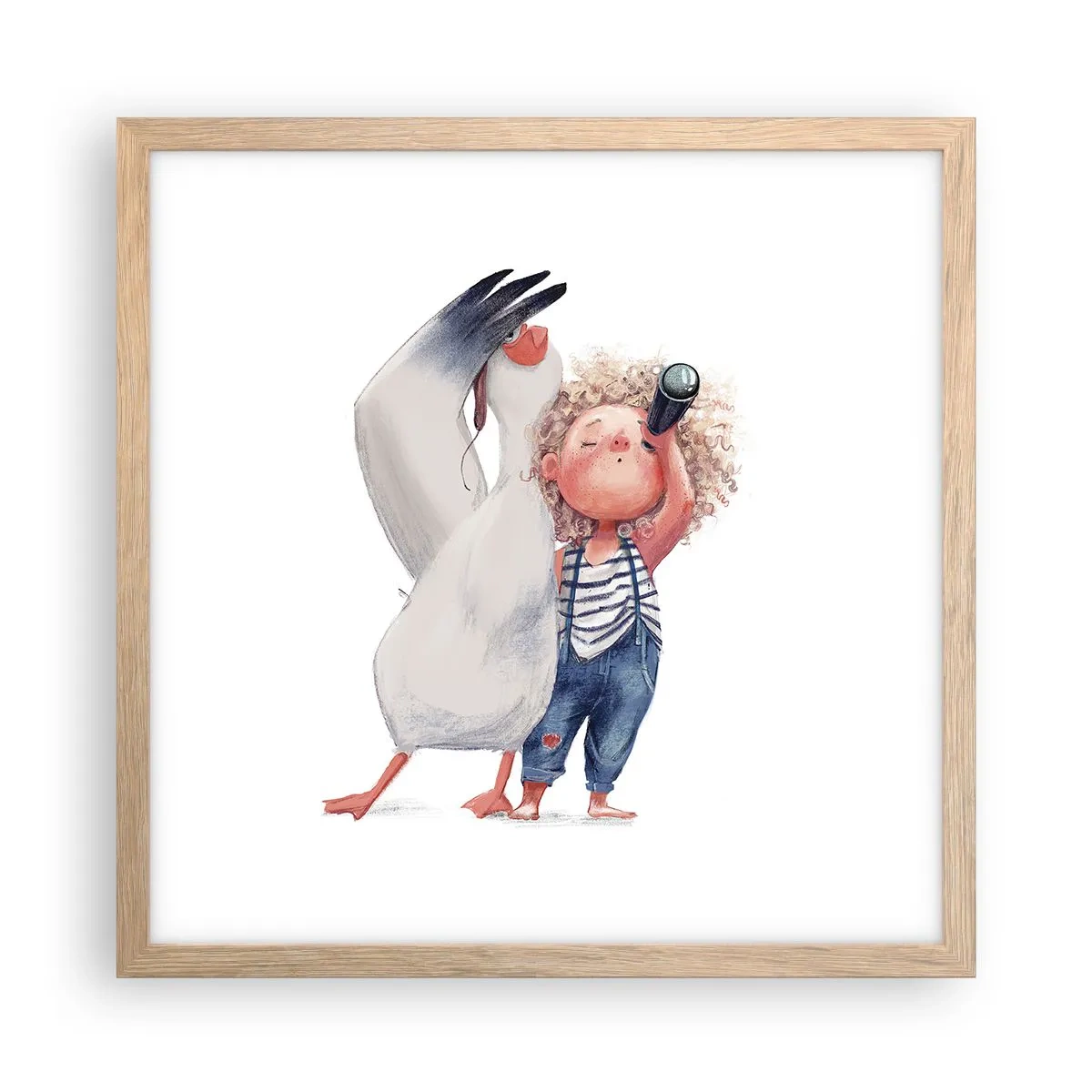 Plakat w ramie jasny dąb - Plan wielkiej podróży - 40x40 cm