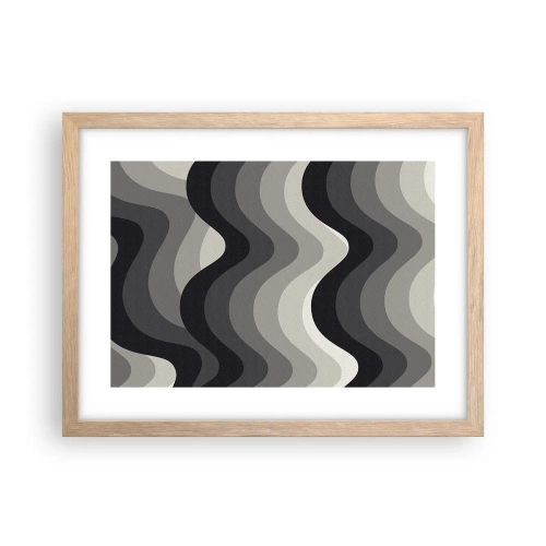 Plakat w ramie jasny dąb - Fala za falą - 40x30 cm