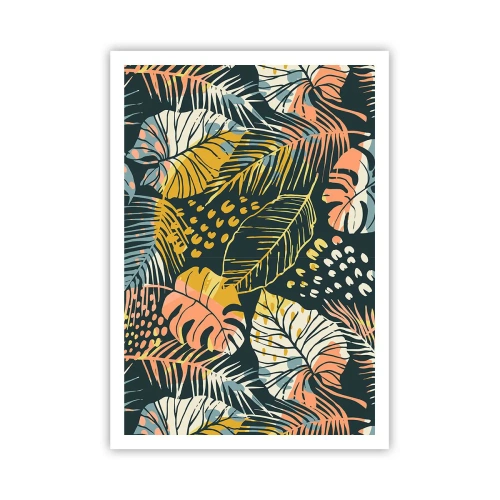 Plakat - Liściasta fantazja - 70x100 cm