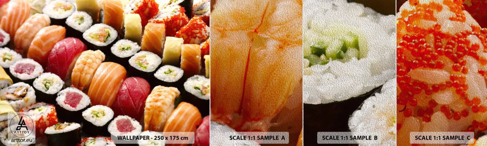 Fototapeta Próbka Premium Sand - Barwy i smaki Azji - Gastronomia, Sushi, Azja - 100x30 cm