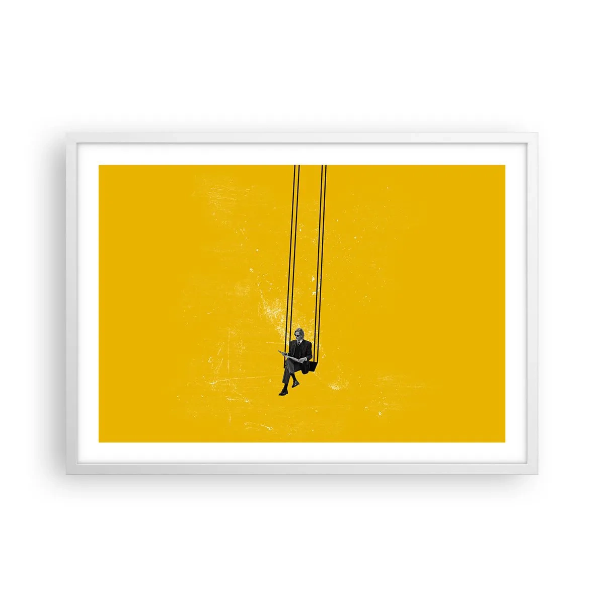 Plakat w białej ramie - Dzień jak co dzień - 70x50 cm