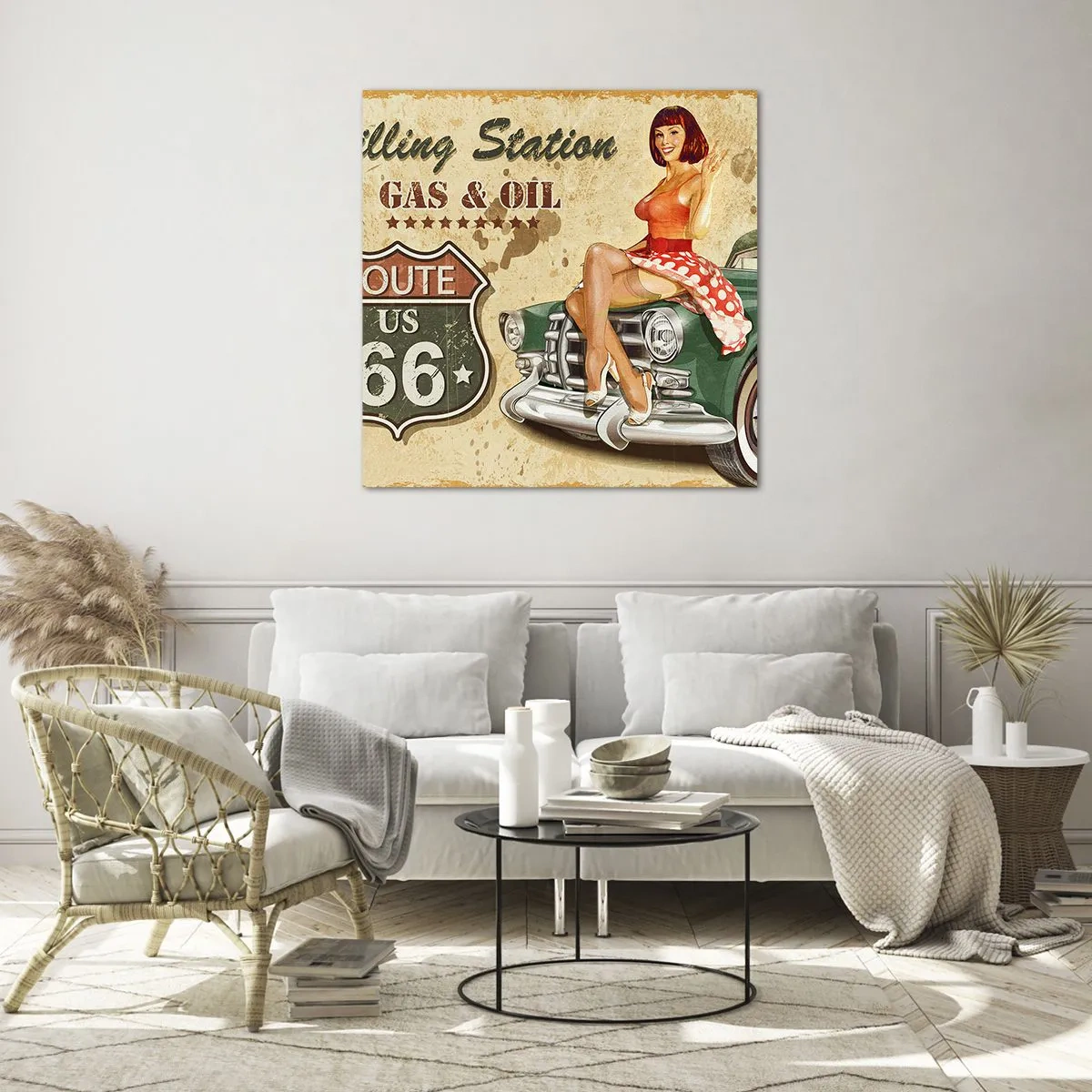 Obraz na szkle - Wspaniałe lata 40. - 70x70 cm