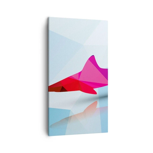 Obraz na płótnie - Rekin w krystalicznej przestrzeni - 45x80 cm
