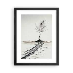 Plakat w czarnej ramie - Zimowa melancholia - 30x40 cm