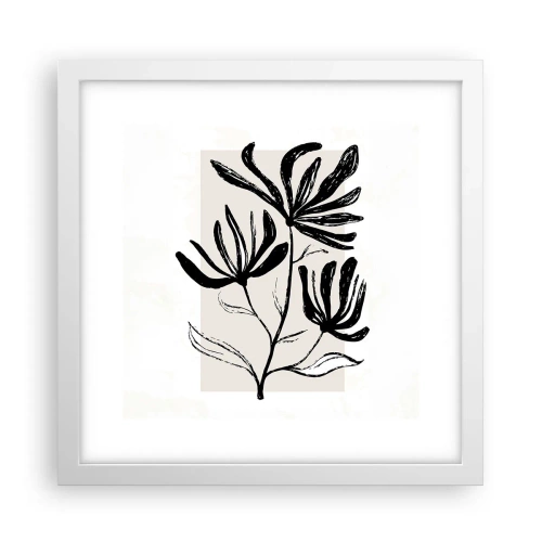 Plakat w białej ramie - Szkic do zielnika - 30x30 cm