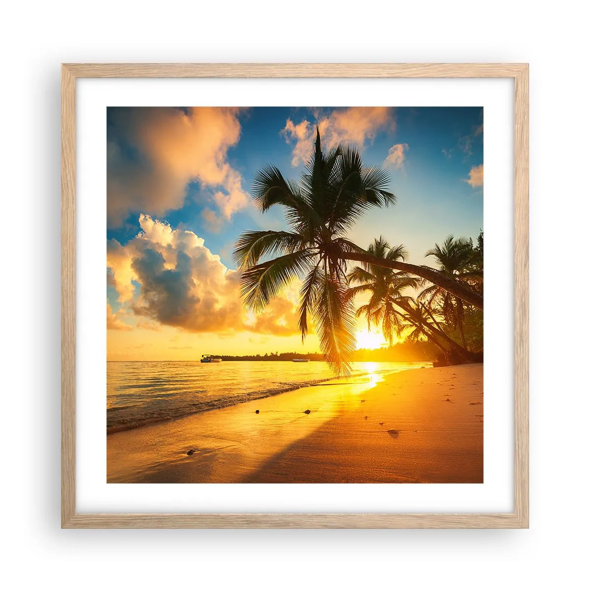 Plakat w ramie jasny dąb - Karaibskie marzenie - 50x50 cm