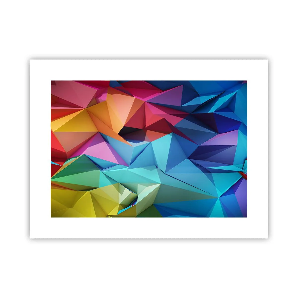 Plakat - Tęczowe origami - 40x30 cm