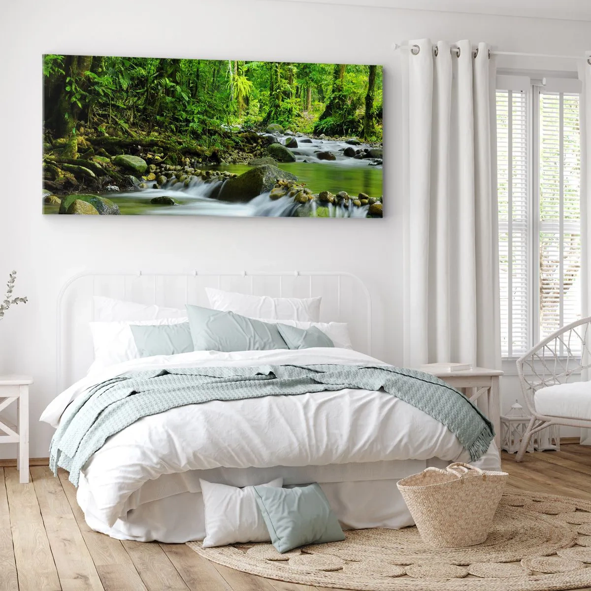 Obraz na płótnie - Popłynąć w morzu zieleni - 100x40 cm