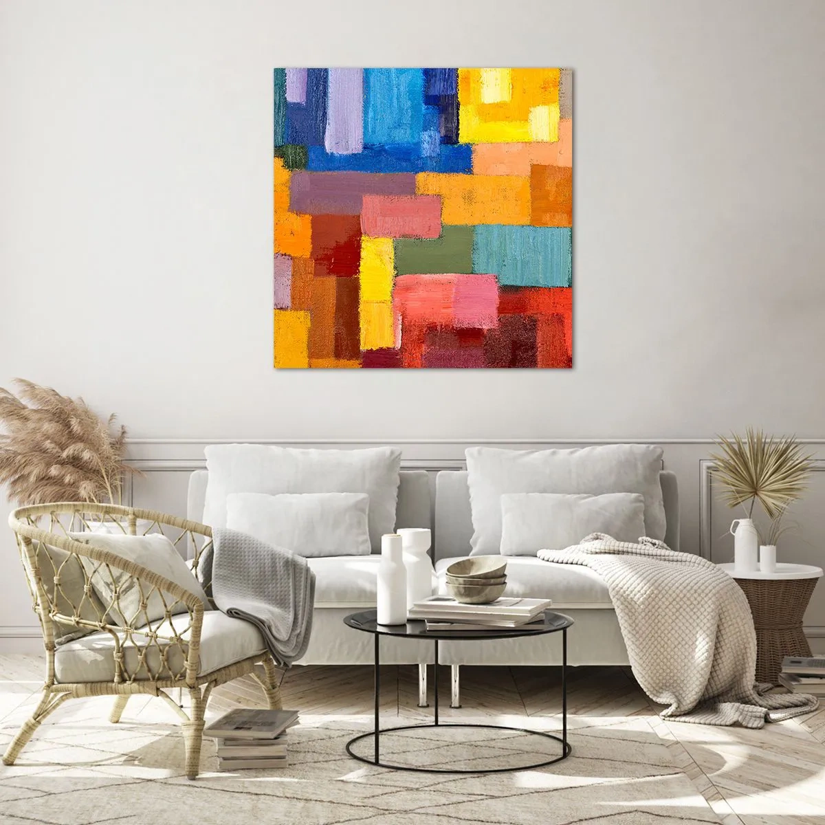 Obraz na szkle - Każdy inny, wszystkie barwne - 50x50 cm