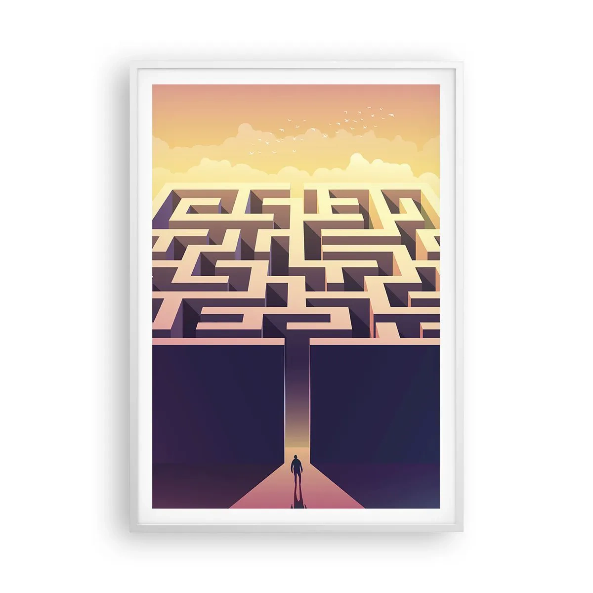 Plakat w białej ramie - Czas decyzji - 70x100 cm