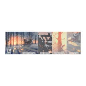 Fototapeta Próbka Premium Canvas - Zagląda tu tylko słońce - Krajobraz, Leśna Chata, Las - 100x30 cm
