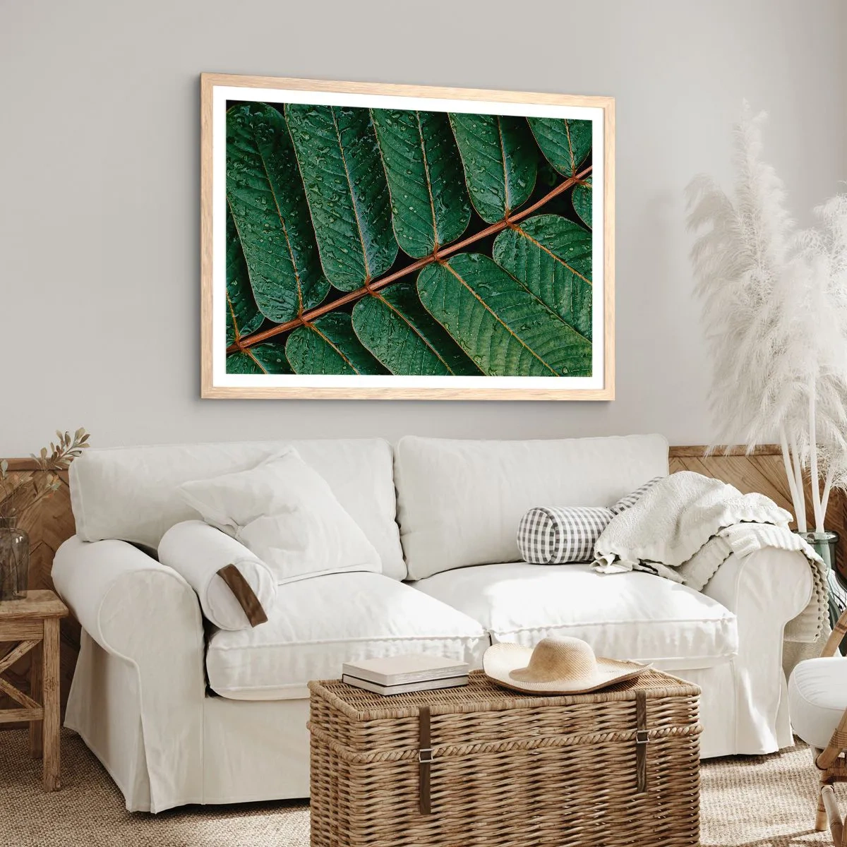 Plakat w ramie jasny dąb - W zielonym rytmie - 91x61 cm