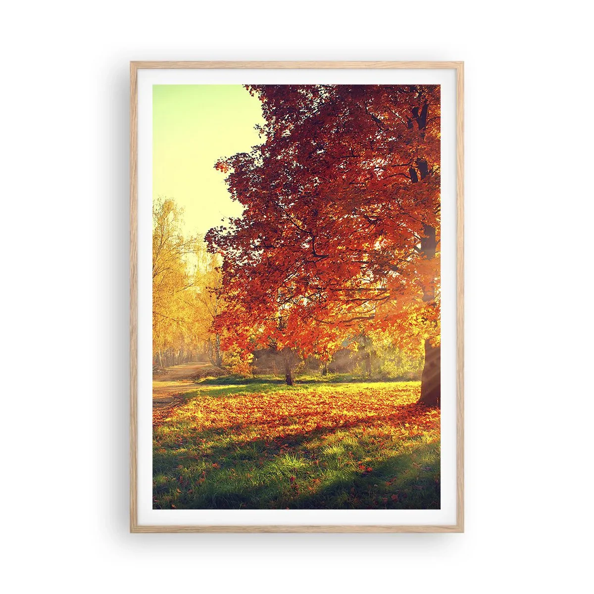 Plakat w ramie jasny dąb - Rude jest piękne - 70x100 cm