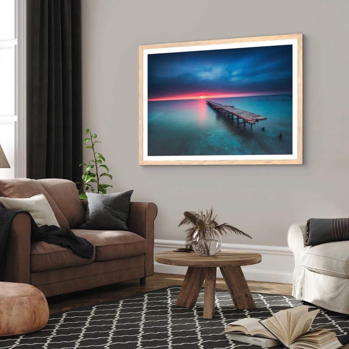 Plakat w ramie jasny dąb - Między niebem a ziemią - 40x30 cm