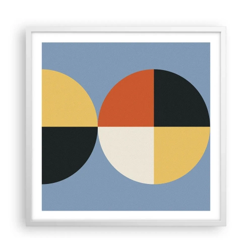 Plakat w białej ramie - Patrz i licz - 60x60 cm