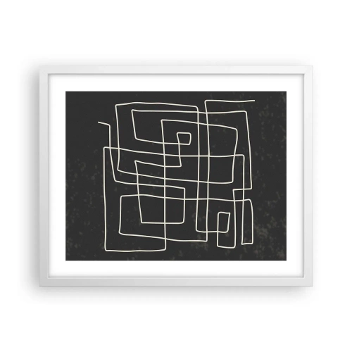 Plakat w białej ramie - Nie taki prosty - 50x40 cm