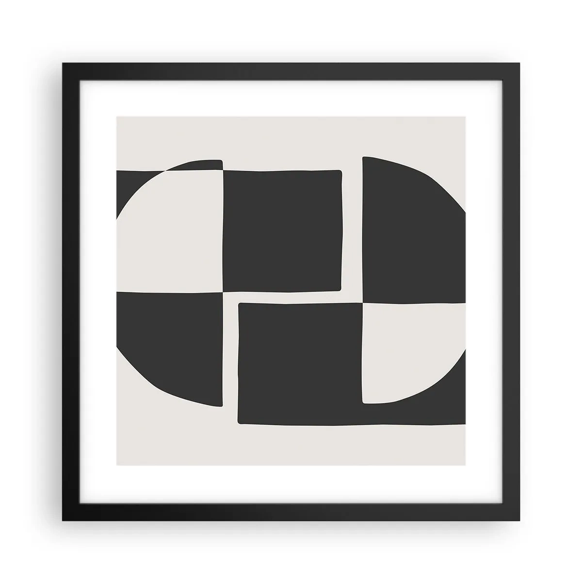 Plakat w czarnej ramie - Antyteza – synteza - 40x40 cm