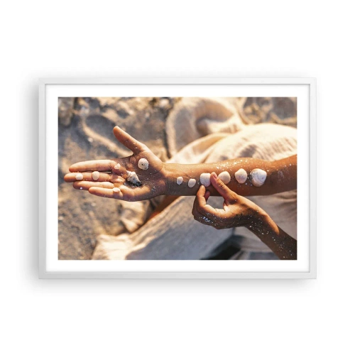Plakat w białej ramie - Piękno w zasięgu ręki - 70x50 cm