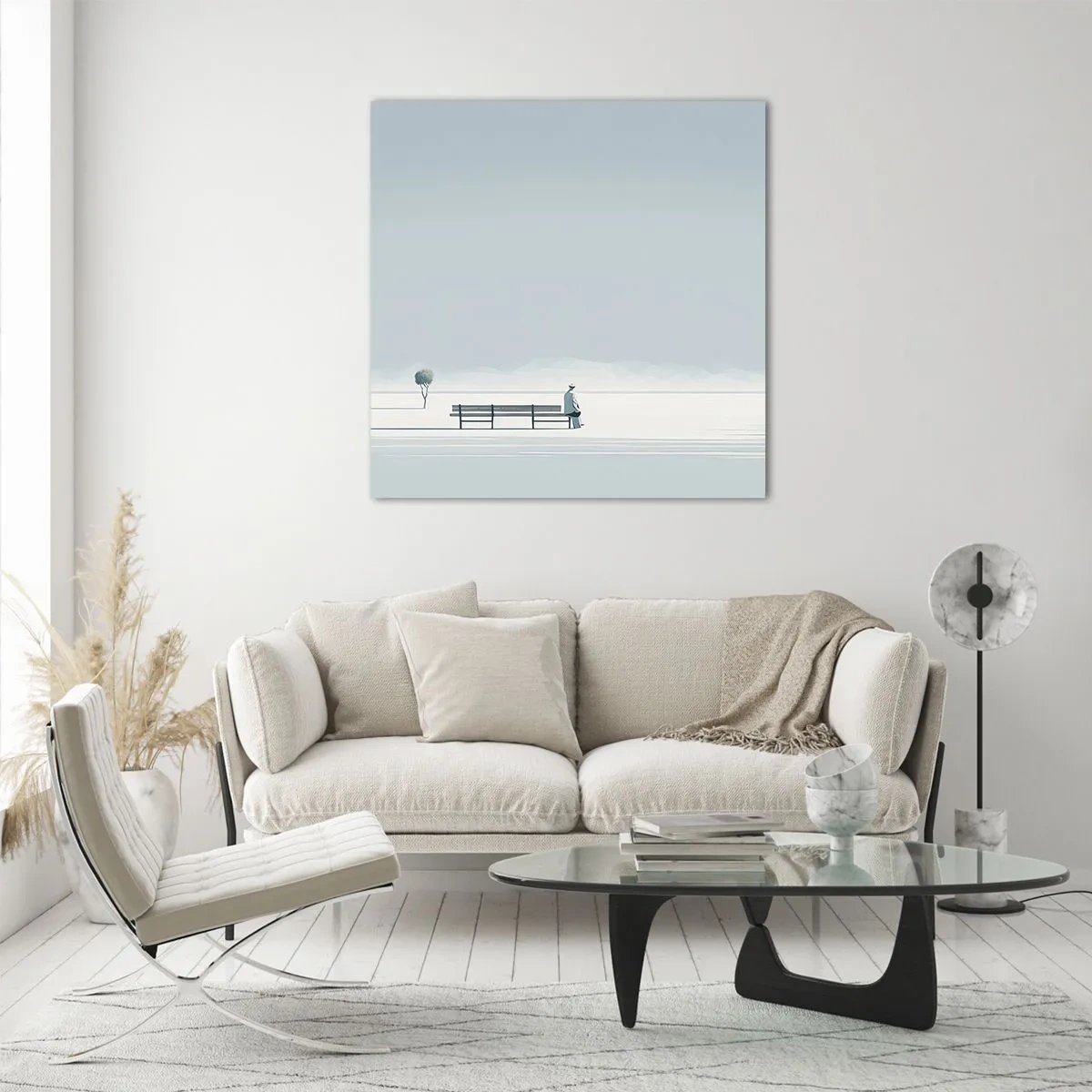 Obraz na szkle - Tak, czekam. - 30x30 cm