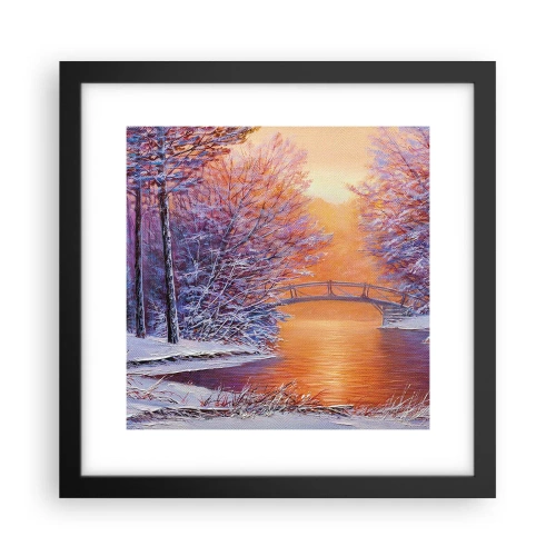 Plakat w czarnej ramie - Spotkajmy się tu - 30x30 cm