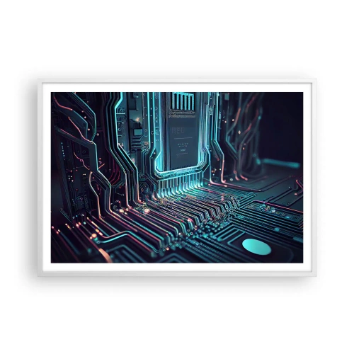 Plakat w białej ramie - Tak sobie myślę… - 100x70 cm