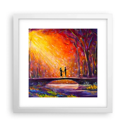 Plakat w białej ramie - Niebo ich też kocha - 30x30 cm