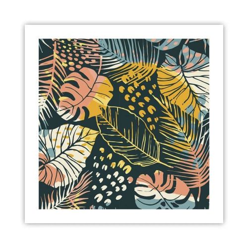 Plakat - Liściasta fantazja - 50x50 cm