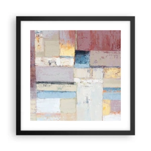 Plakat w czarnej ramie - Spokój geometrii - 40x40 cm