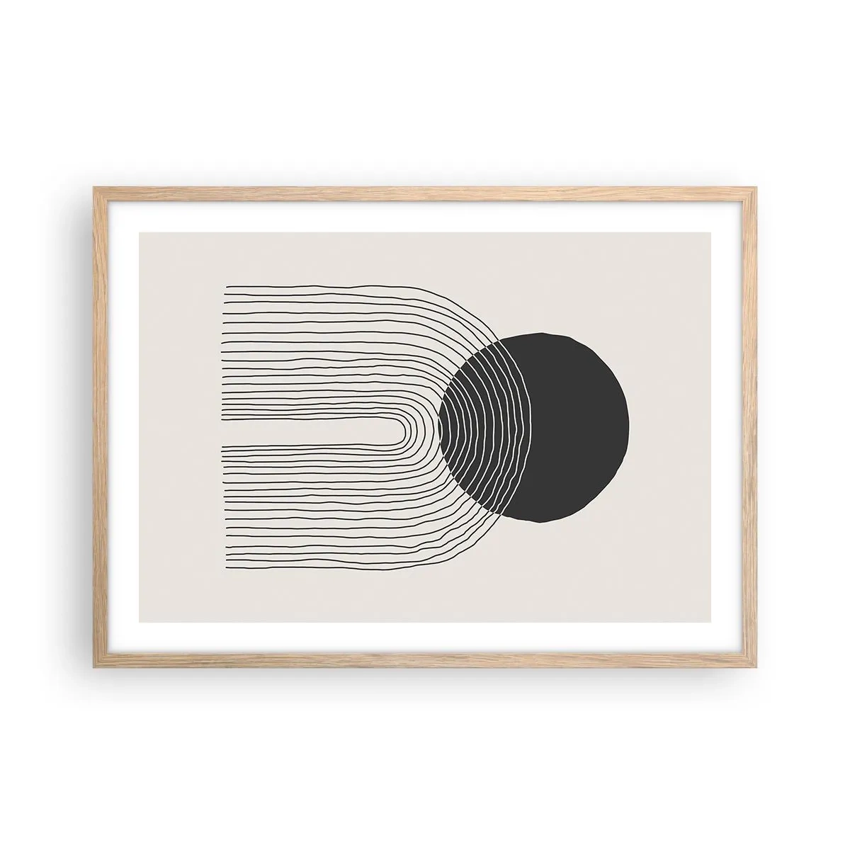 Plakat w ramie jasny dąb - Drżenie i pewność - 70x50 cm