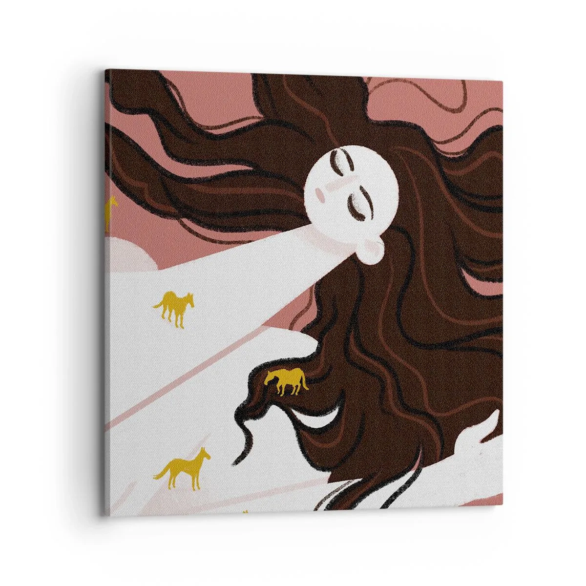 Obraz na płótnie - Sen o złotym koniu - 70x70 cm