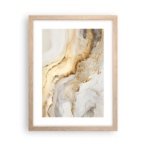 Plakat w ramie jasny dąb - Abstrakcja: piękno i dobro - 30x40 cm