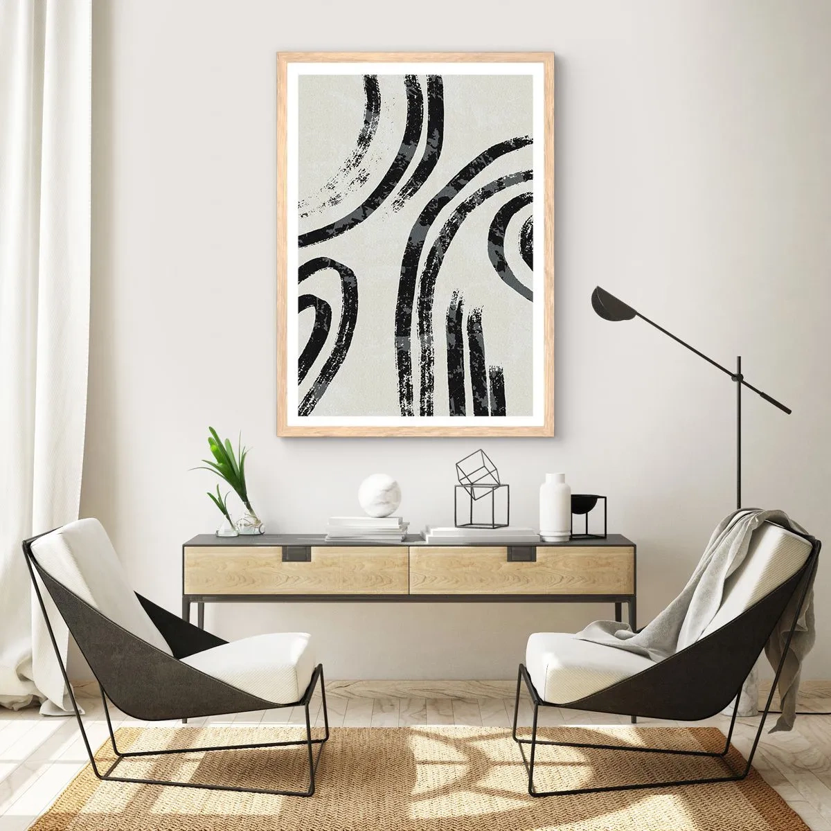 Plakat w ramie jasny dąb - W pół zatrzymany - 50x70 cm