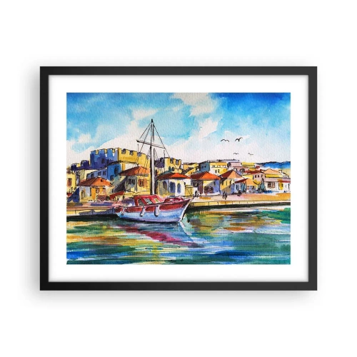 Plakat w czarnej ramie - Tęczowe popołudnie - 50x40 cm