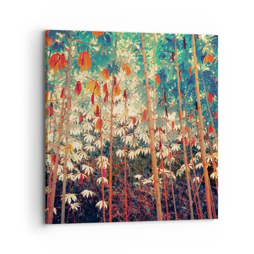Obraz na płótnie - Tajemne życie liści - 70x70 cm