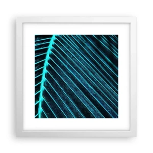 Plakat w białej ramie - Faktura zieleni - 30x30 cm