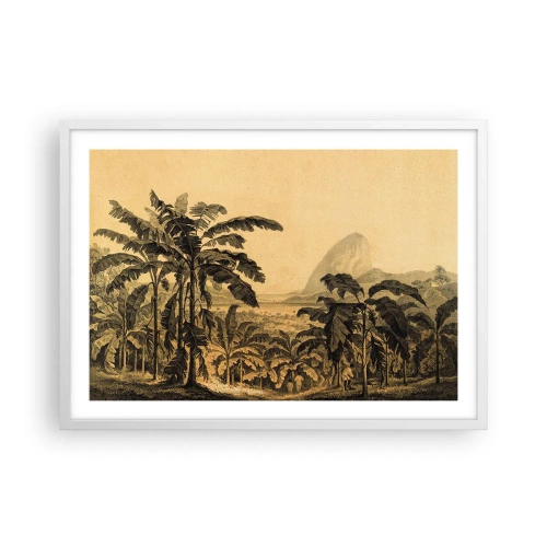 Plakat w białej ramie - w kolonialnym klimacie - 70x50 cm