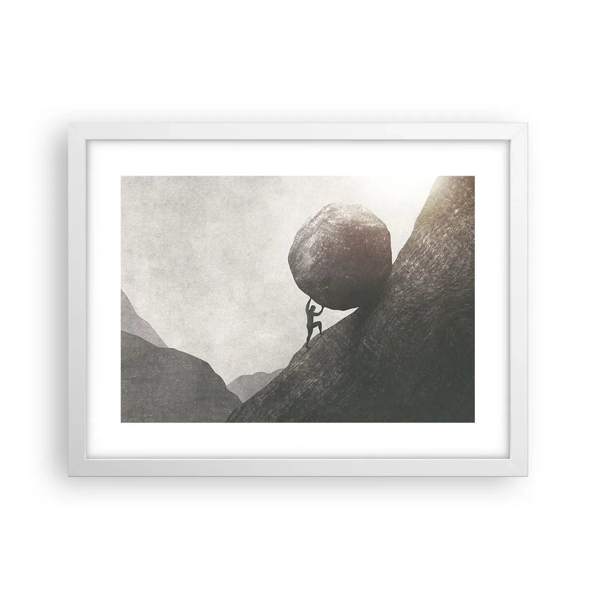 Plakat w białej ramie - Wierzę wbrew nadziei - 40x30 cm