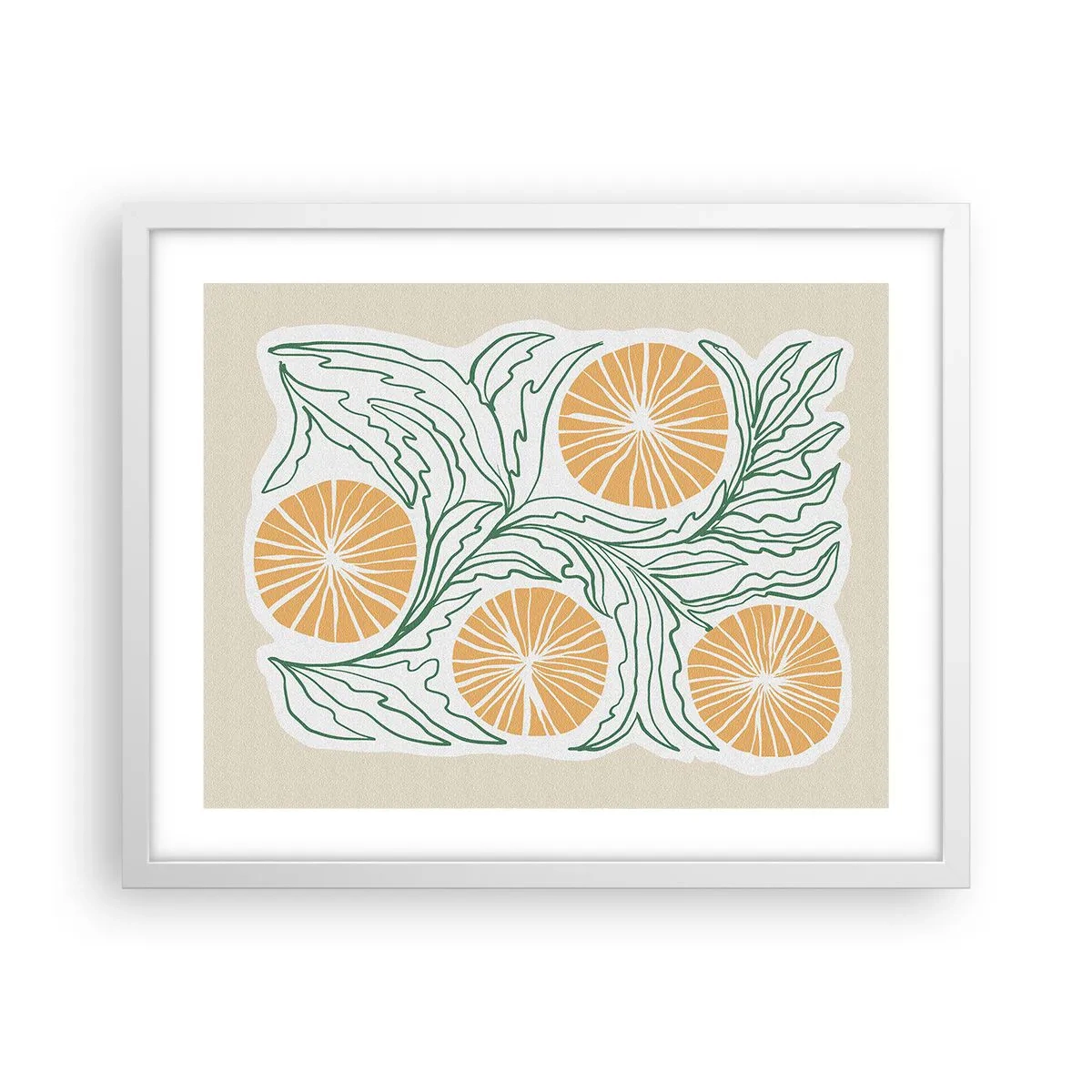 Plakat w białej ramie - Etnicznie z nutą abstrakcji - 50x40 cm