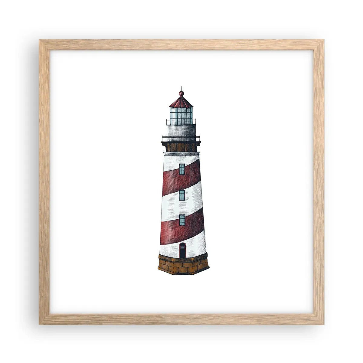 Plakat w ramie jasny dąb - Zawsze na straży - 40x40 cm